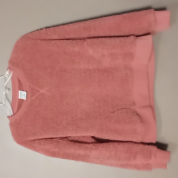 PINK 2 Piece Mauve Fuzzy Polyester Sleepwear Outfit w Pockets M - Picture 3 of 13